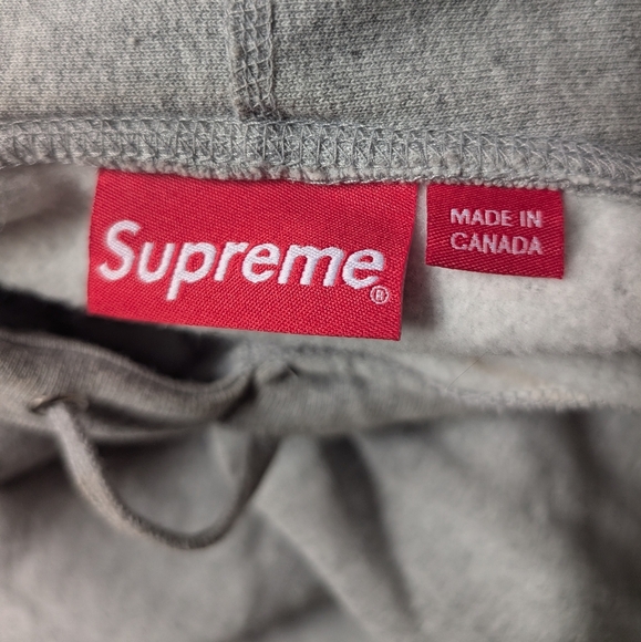 Supreme Pink/Purple Sparkle Logo Grey Hoodie - Picture 6 of 10